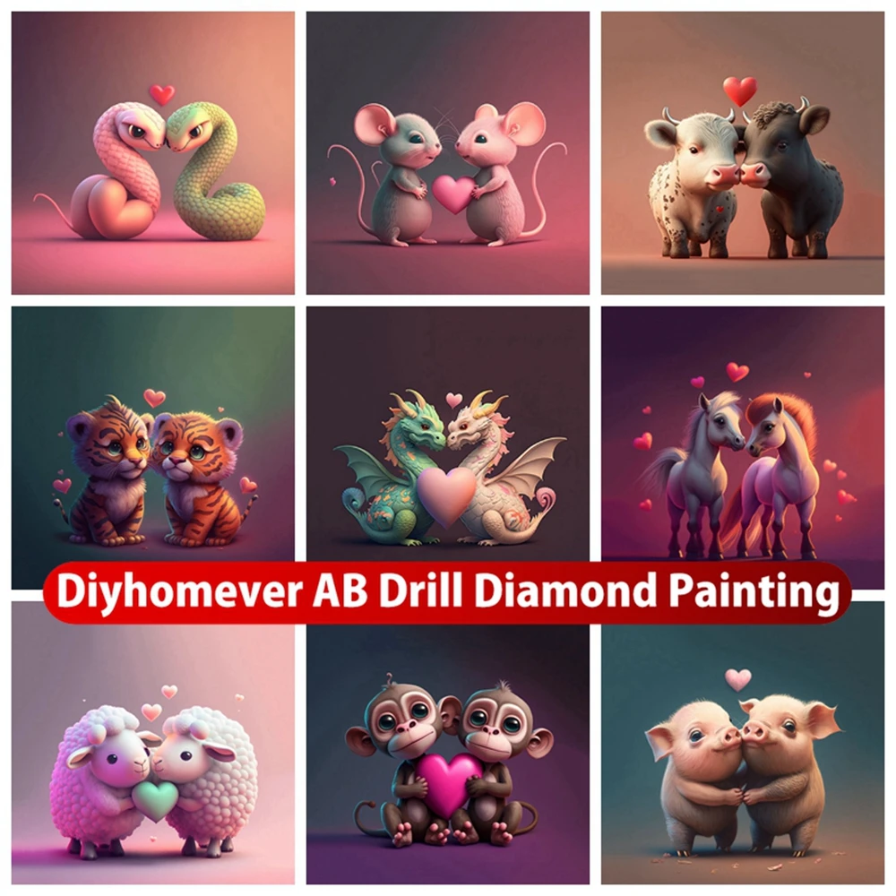 

Алмазная мозаика 5D AB со знаками Зодиака, живопись своими руками, новая коллекция страз, фантазия, животное, вышивка крестиком, картина, Декор для дома