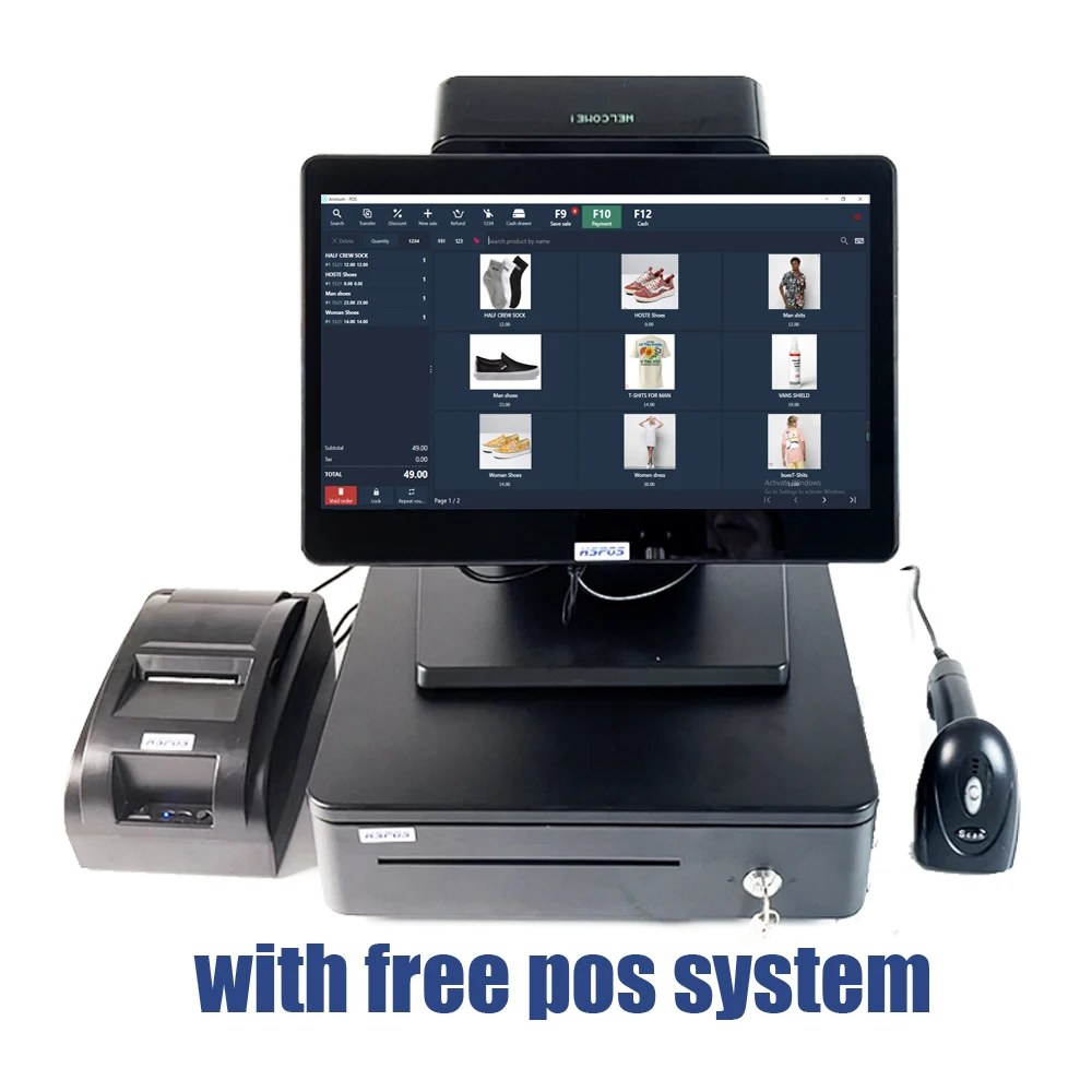 

Free Pos Software Retail Billing Printer Touch Windows Pos Cashier Machine Pos Terminal Cash Register All In One Pos Systems