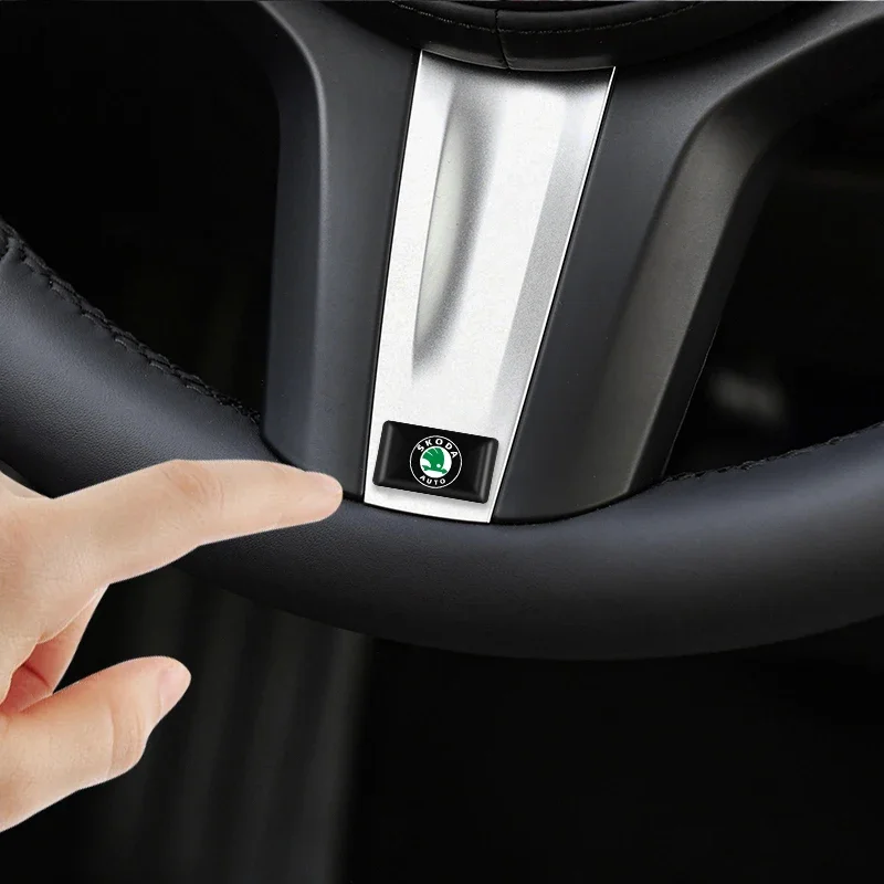 Декоративная наклейка на руль автомобиля аксессуары для Skoda Octavia Fabia Rapid Superb Kodiaq