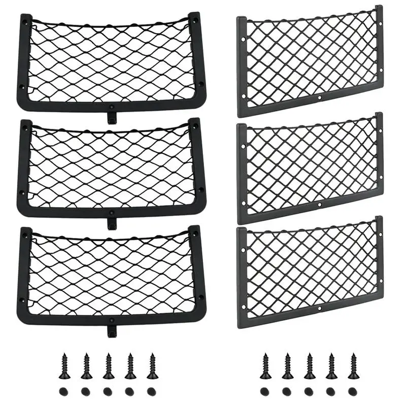 

Автомобильный органайзер для хранения, сетчатый карман, ABS рамка, нейлоновая сетка, держатель для хранения, ABS рамка, эластичная нейлоновая веревка, сетка для груза с винтами для