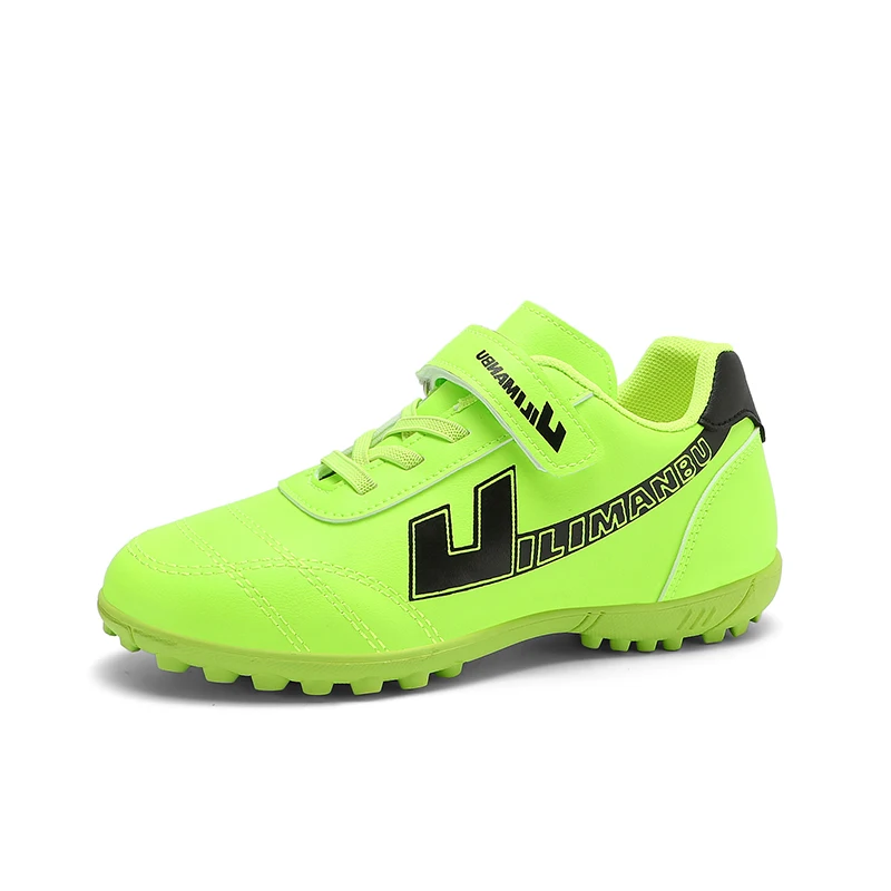 

2022 sport Training tennis shoes Football Boots Size 28-34 Children Leather Cleats Soccer Shoes Kids Boy Girl Trainers Sneakers