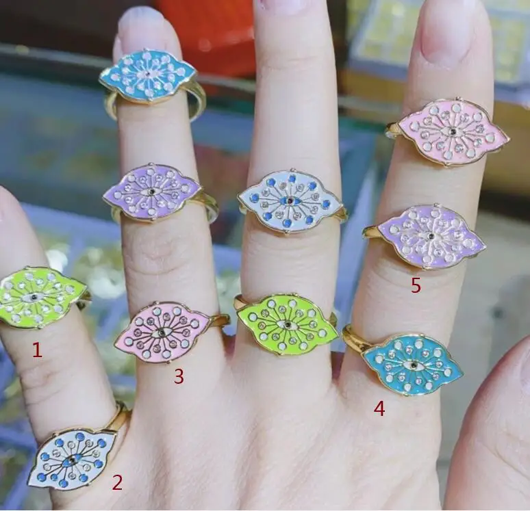 

1pcs Gold Ring chemical pattern Rings Adjustable Turkish Jewelry Eye Cuffs Rings Gold Filled Cubic Zirconia Fingers fg4s