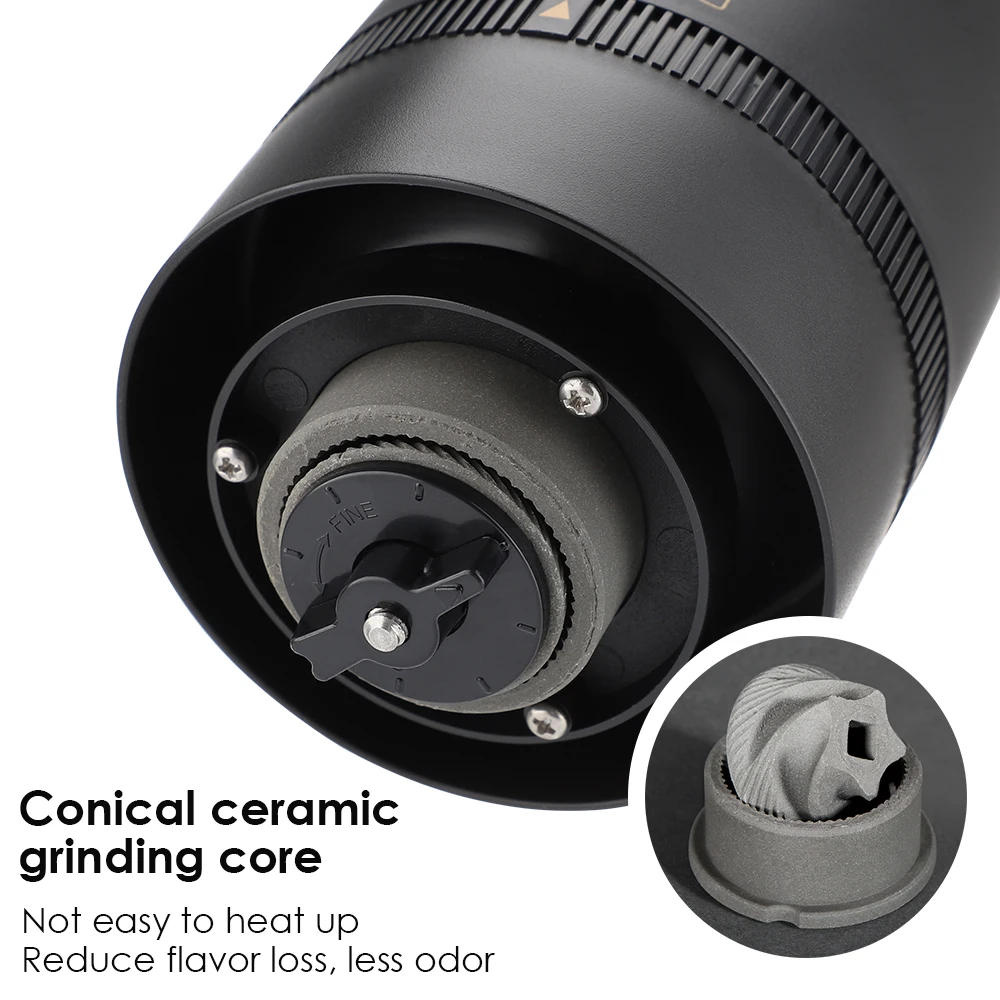 Electric Coffee Grinder Machine Mill Grain Crusher Portable Beans Kitchen Grinding USB Charging Professional no Manual |