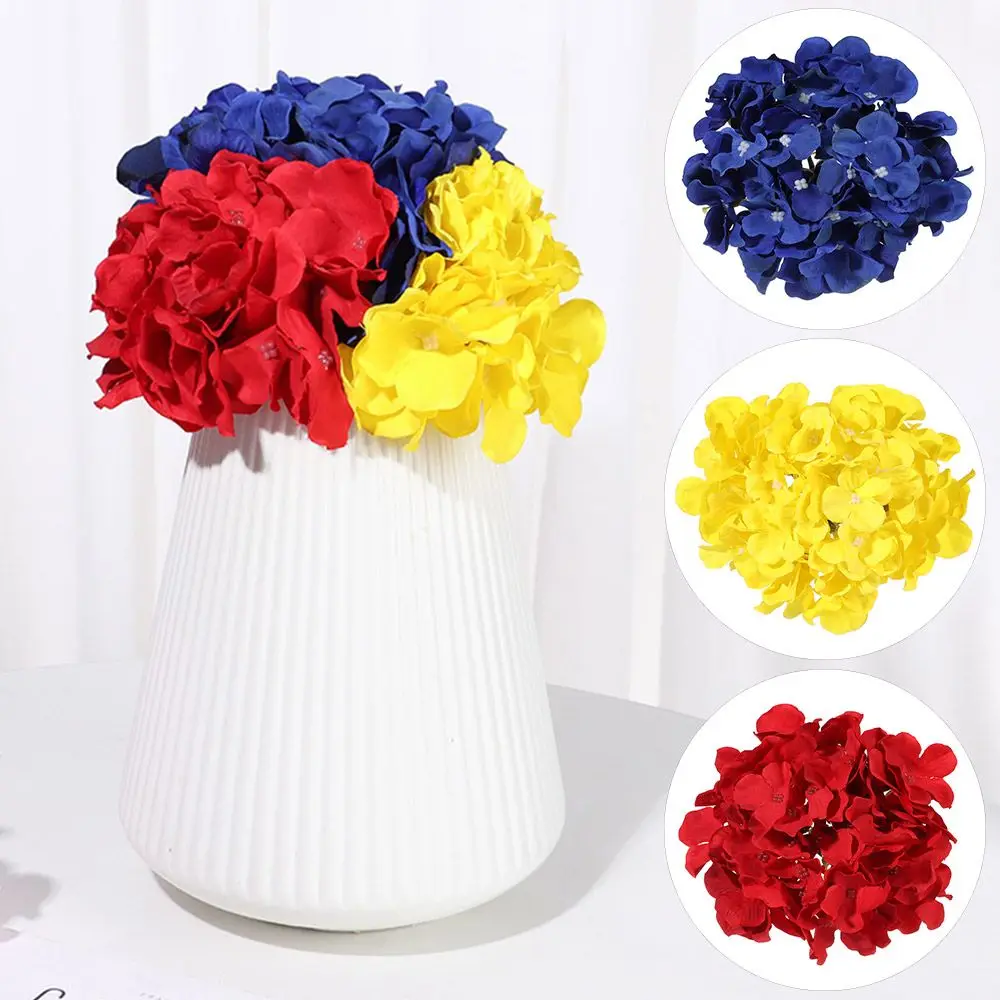 

1Pc New Bunch Fake Bouquet Vivid Silk Hydrangea Artificial Flower Real Touch DIY Craft Desktop Decor Wedding Use Home Decoration