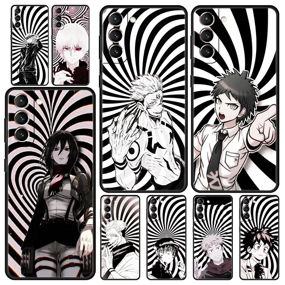 

Popular Anime Jujutsu Kaisen Phone Case For Samsung Galaxy S22 S20 FE S21 Ultra 5G S9 S8 S10 Plus S10E Note 10 Lite 20 Cover