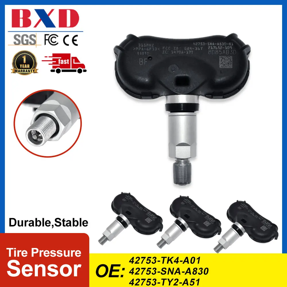 1/4 шт. TPMS датчик давления в шинах 42753-TK4-A01 42753-SNA-A830 42753-TY2-A51 для Acura TL 2009-2012, ZDX 2010-2015