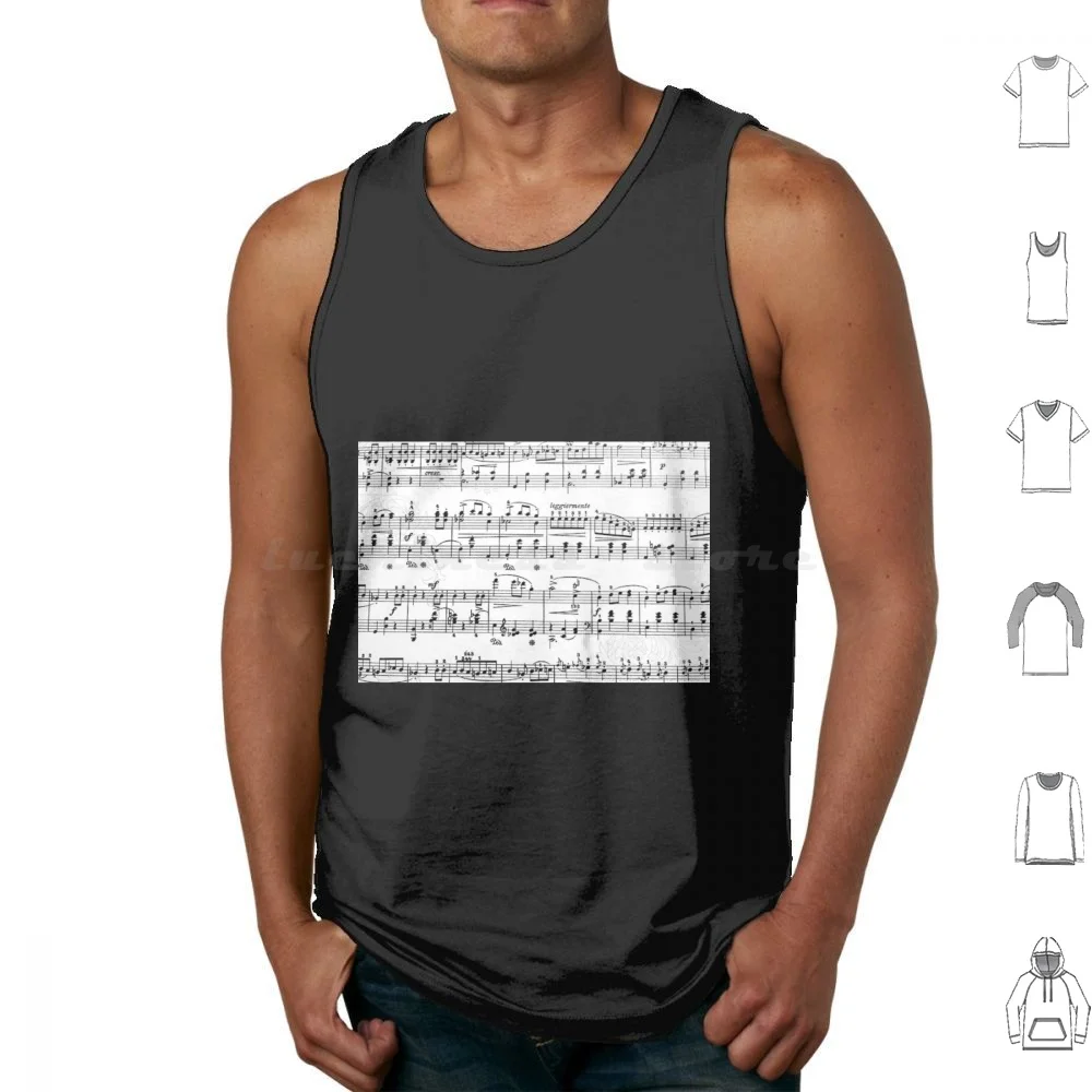 

Sheet Music Mask Tank Tops Vest Sleeveless Sheet Music