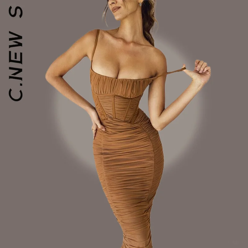 Женское платье в уличном стиле C.New модная одежда для отдыха недорогая шикарная