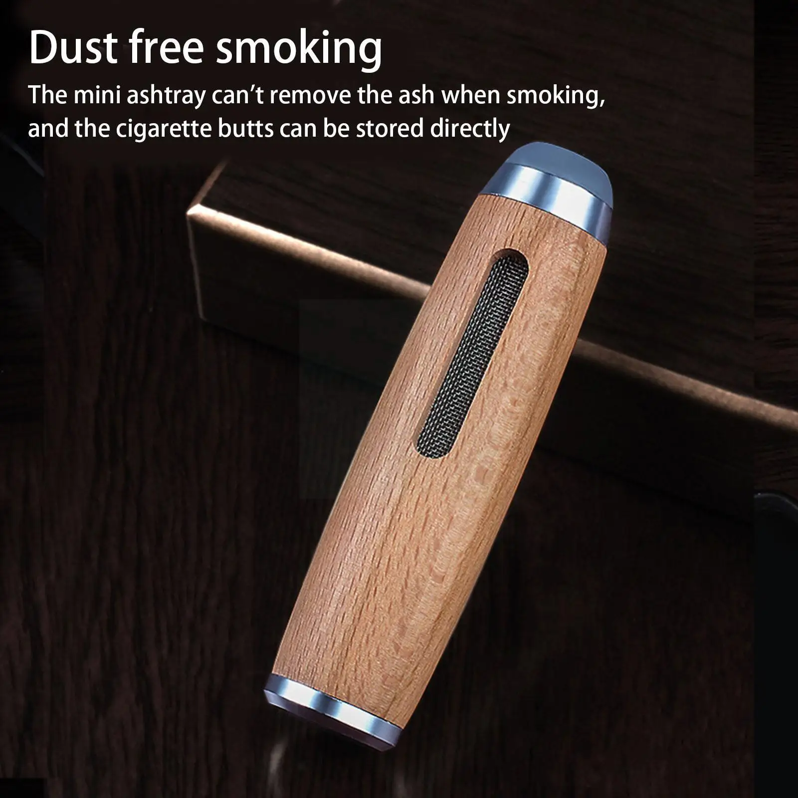 

Мини-пепельница для автомобиля, деревянная пепельница без капель, портативная пепельница без снаряжения, держатель, органайзер, пепельница...