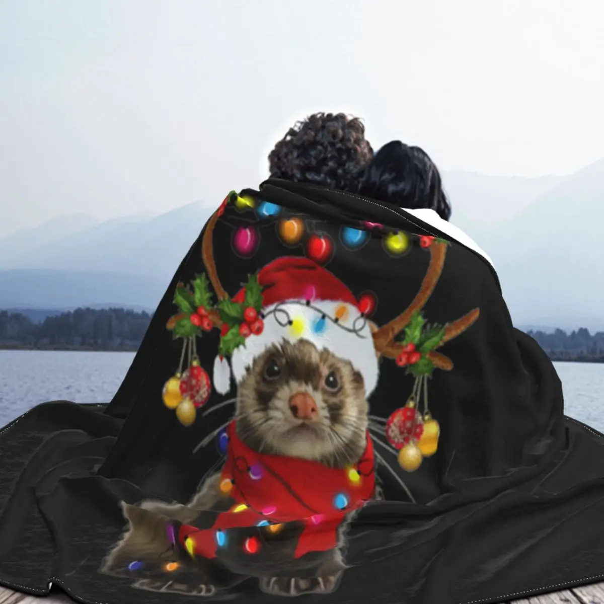 Прекрасное рождественское простое красивое мужское одеяло хорька хорошее