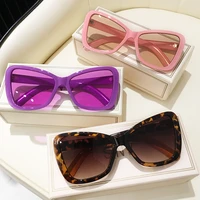 new2022 cat eye sunglasses for men and women vintage large frame glasses luxury designer y2k pink festival shades eyewear trend
