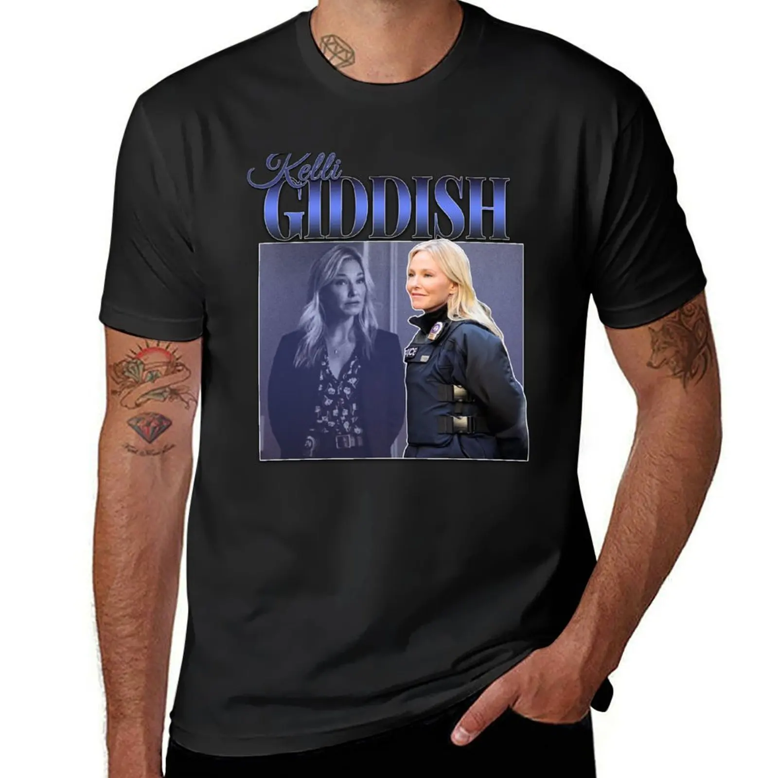 Фото Kelli Giddish Аманда Роллинс винтажная 90-х футболка в стиле хэнди принт животных для мальчиков быстросохнущая Футболка мужская тренировочная рубашка №1