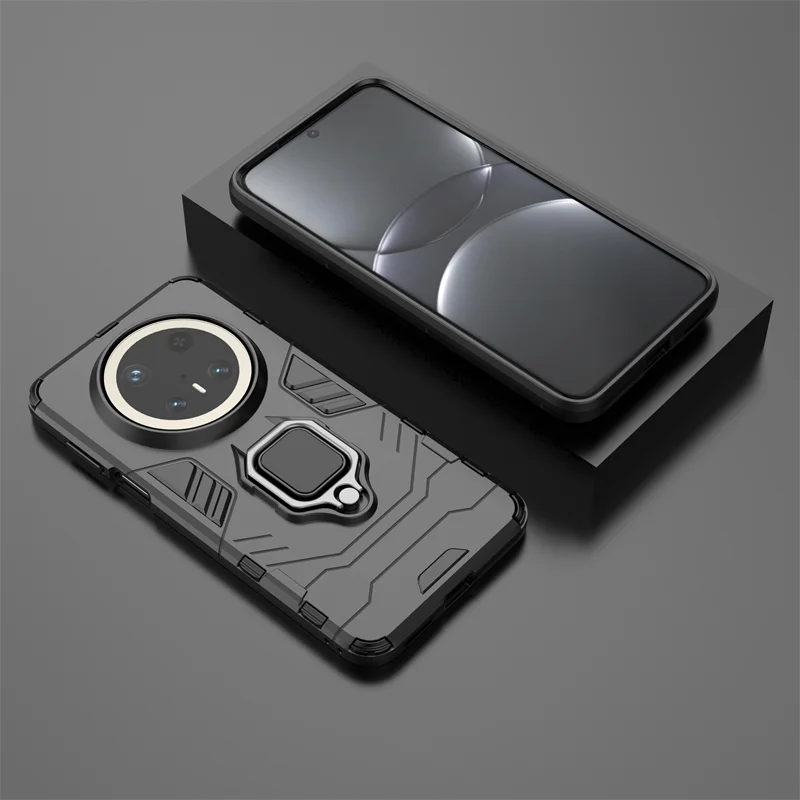 Чехол для Huawei Mate 70 Pro магнитный автомобильный чехол телефона с кольцом 5G