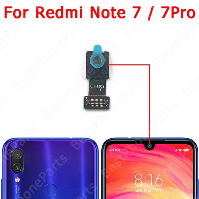 Модуль фронтальной камеры для Xiaomi Redmi Note 7 8 8T 9 9S 9T 10 11 Pro 10S 5 5A 6 |