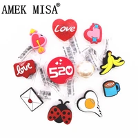 original symbol of love pvc shoe charms cute egg coffee pearls banana peel decoration shoe aceessories clogs buckle fit lovers