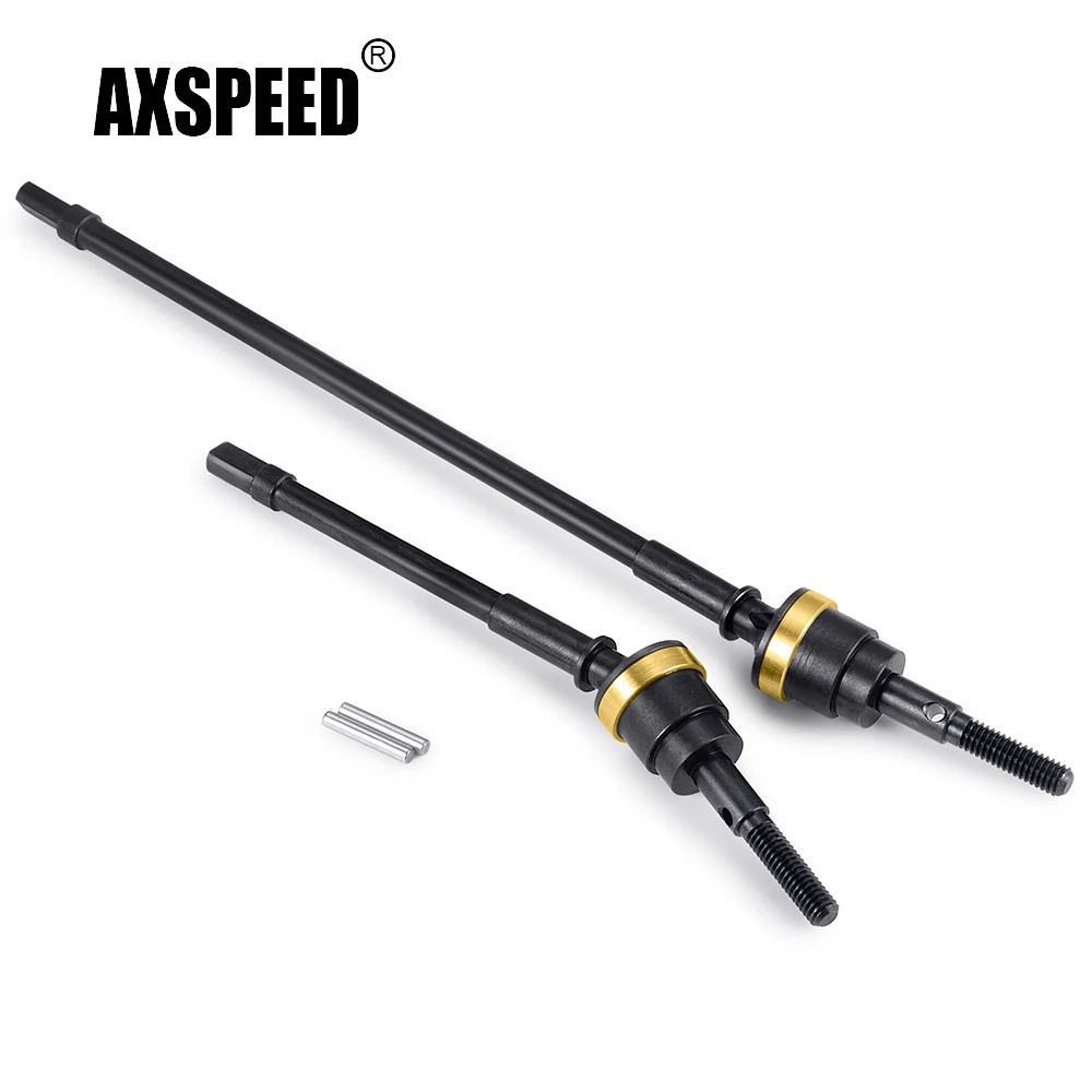 

AXSPEED 1Set HD Steel Front Axle Dogbone Shaft CVD Joint for Axial Wraith 90018 1/10 RC Crawler Car Truck Upgrade Parts