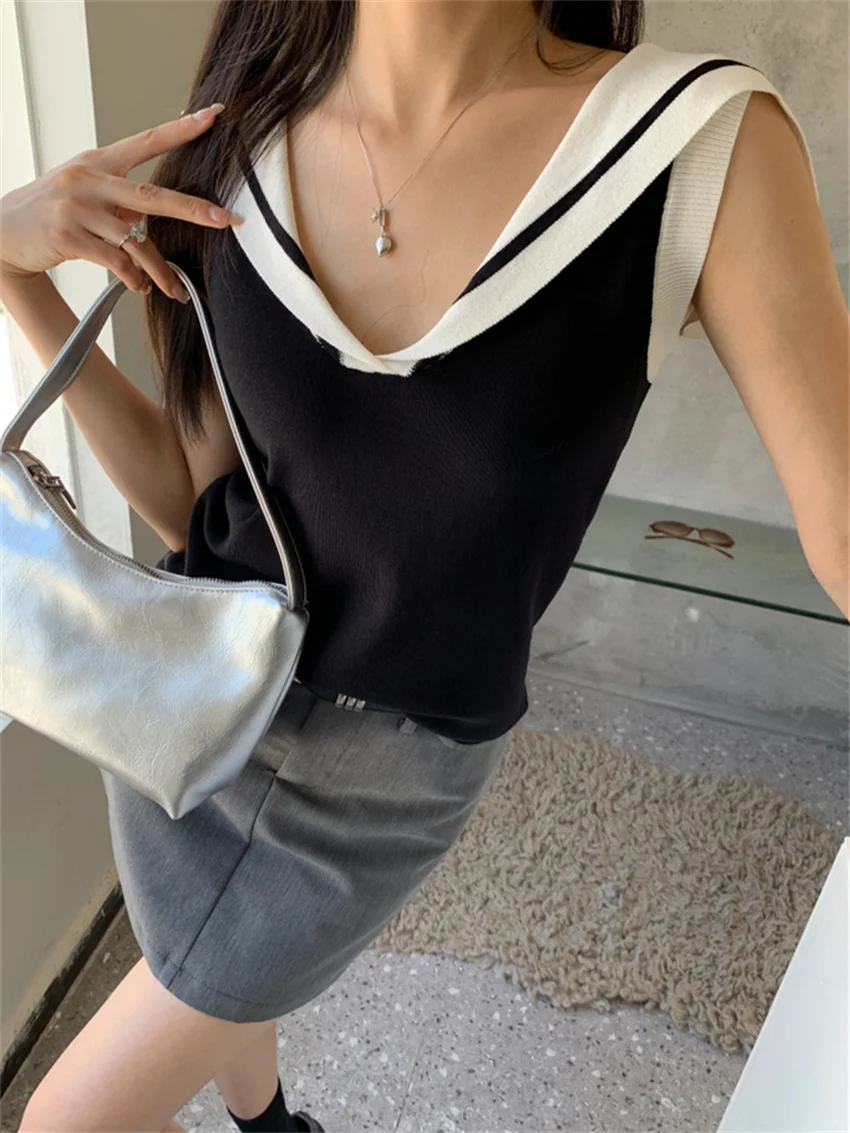 Милые свитера Alien Kitty, офисные осенние вязаные шикарные пуловеры в стиле High Street с матросским воротником, офисные Женские приталенные повседневные нежные пуловеры Милые свитера Alien Kitty, офисные осенние вязаные шикарные пуловеры в стиле High Street с матросским воротником, офисные Женские приталенные повседневные нежные пуловеры