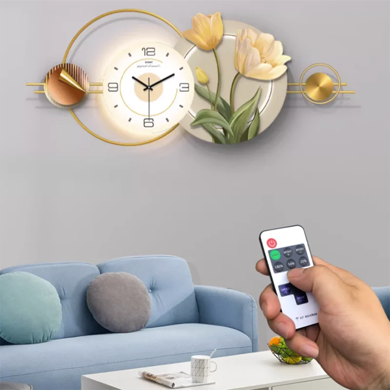 

Luxury Battery Led Wall Clocks Night Light Digital Nixie Luminous Large Wall Clock Modern Living Room Reloj De Pared Furniture