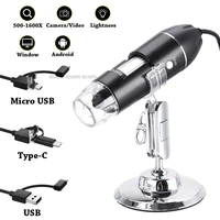 g3 1600x 3 in 1 usb adjustable digital microscope type c electronic microscope camera for solding 8 led zoom magnifier endoscope