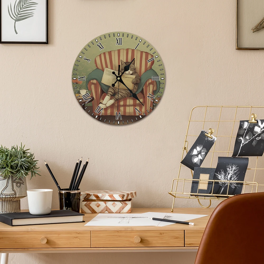 Putuo Декоративные Круглые Настенные Часы Деревянные Подвески Украшения