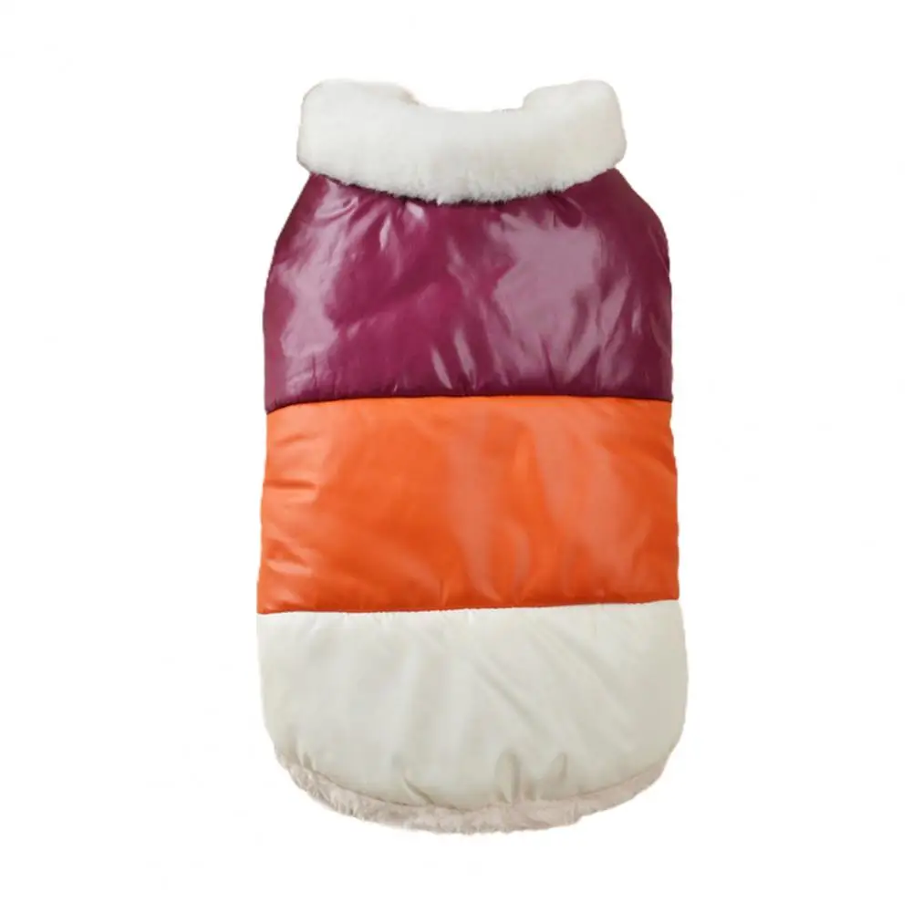 

Pretty Pet Cotton Coat Long Lasting Pet Coat Comfortable Three Color Matching Pet Shirt Keep Warm