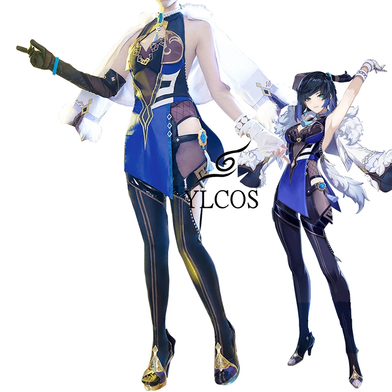 

Game Genshin Impact Yelan Cosplay Costume Halloween Party Uniform For Women Girls Suit