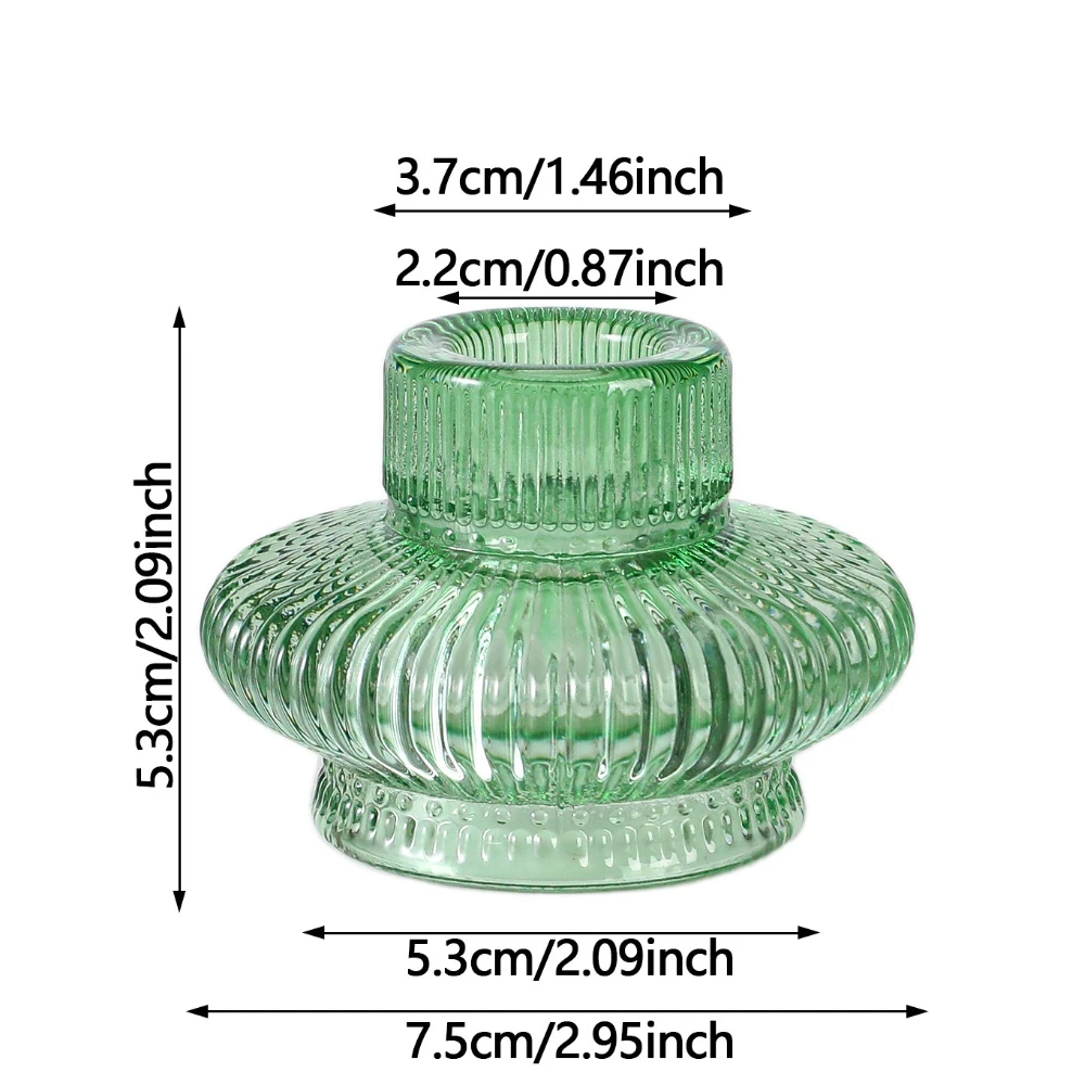 

Цветной стеклянный подсвечник