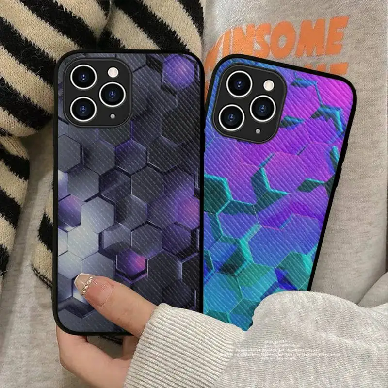 

3D stereo square Phone Case Hard Leather Case for iPhone 11 12 13 Mini Pro Max 8 7 Plus SE 2020 X XR XS Coque