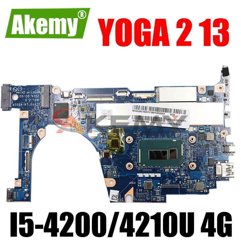 

ZIVY0 LA-A921P motherboard For Lenovo YOGA 2 13 YOGA 213 laptop motherboard W/ CPU I5-4200/4210U 4G RAM DDR3 100% fully tested