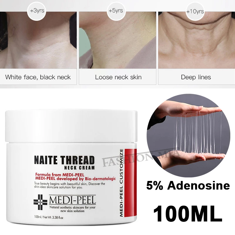 

Korea 100ml MEDI-PEEL Naite Thread Neck Cream 5% Adenosine Solution Hydrolyzed Collagen Peptides Facial Neck Wrinkle Skin Cream