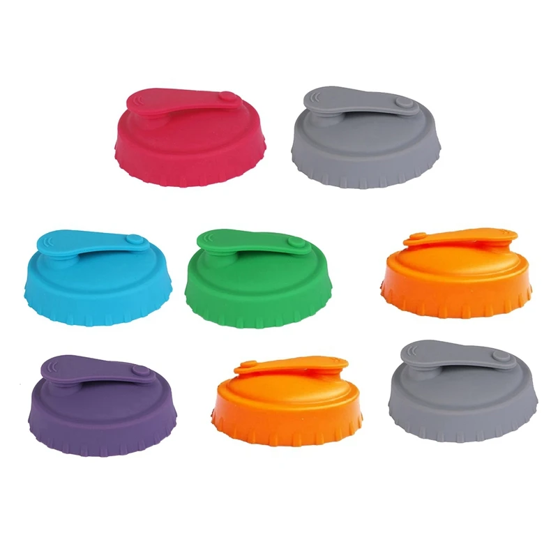 

6Piece Can Protector Lid Or Covers Reusable Beverage Can Lids For Standard Soda/Beverage/Beer Cans With Resealable Nozzle