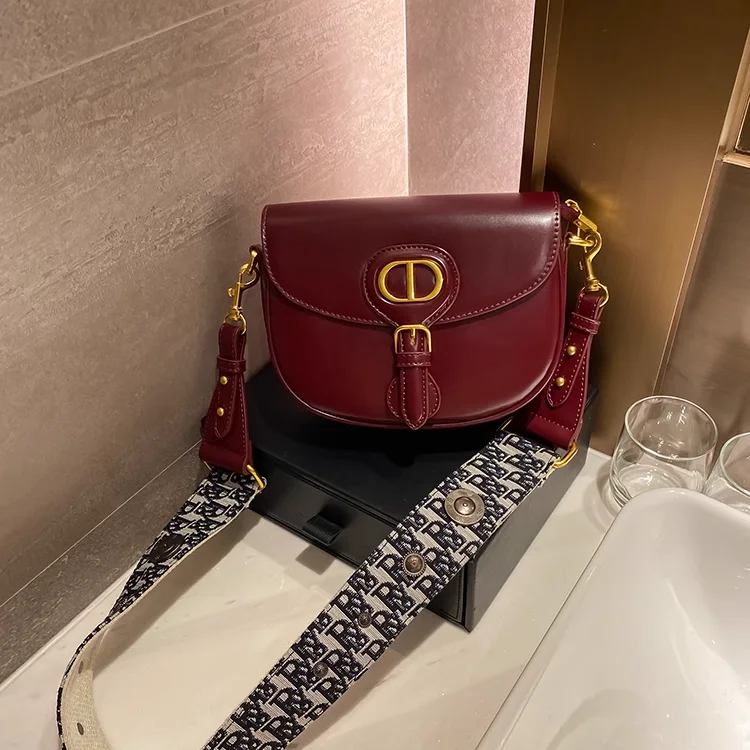 Fashion Wide Shoulder Strap Simple Saddle Bag 2023 New Trendy Women Luxury Bag High Quality Shoulder Messenger Bag