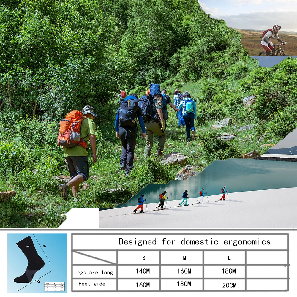 OTTERSHELLwaterproof breathable socks. for outdoor activities golf running cycling hiking walking Snow Boarding Sking Mou