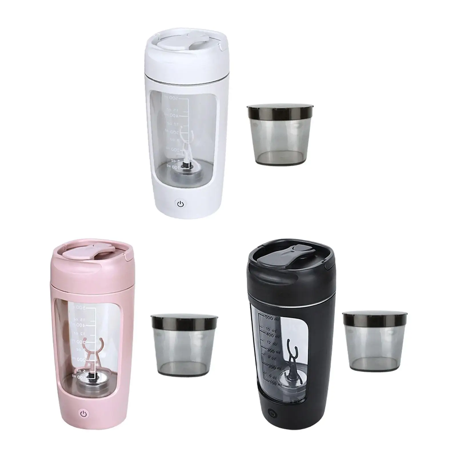 Portable Electric Protein Shaker Bottle Blender USB 650ml for