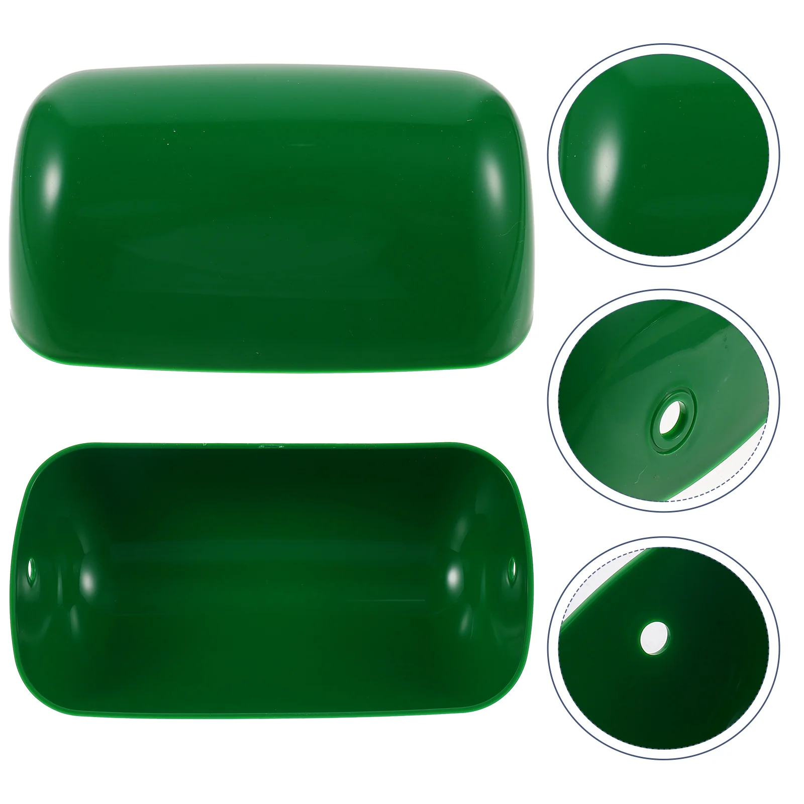 

2 Pcs Office Desk Decor Table Light Cover Acrylic Bankers Lamp Shade Replacement Lampshade Bedside Plastic Shades