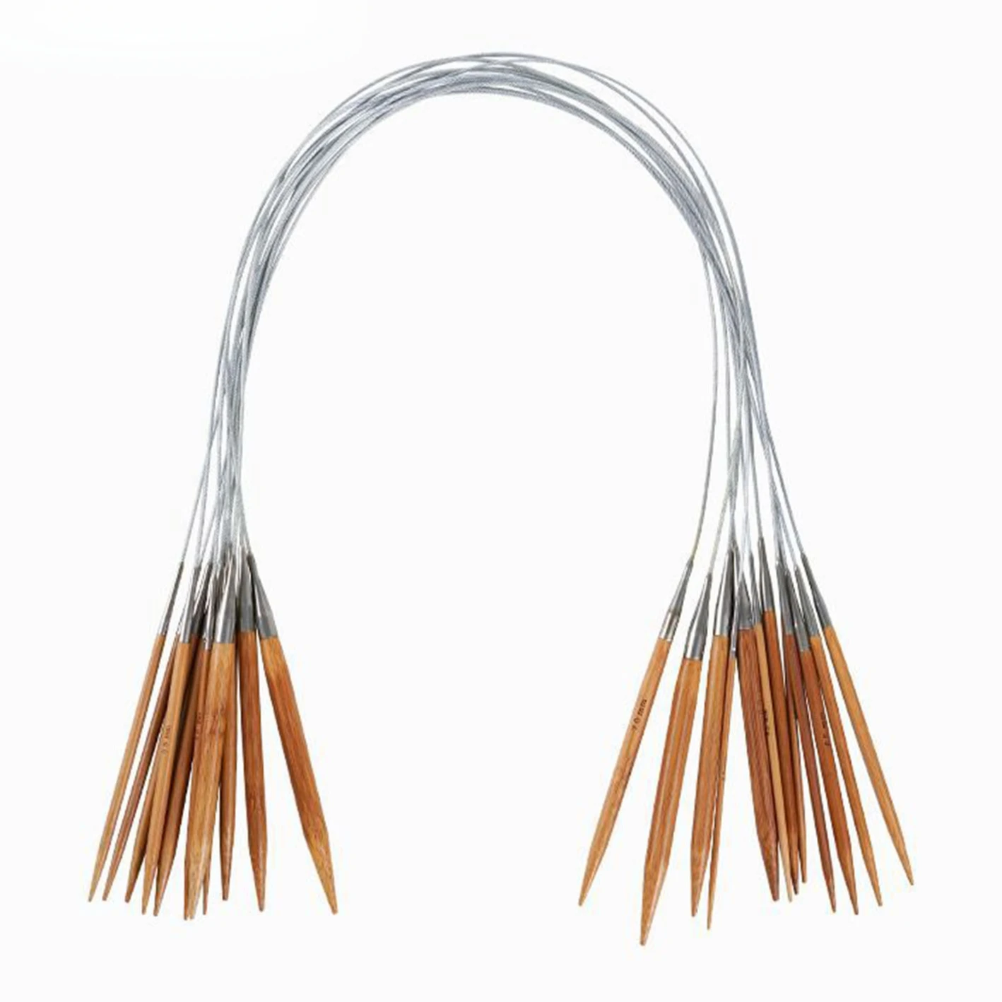 1 шт. 3 мм-10 мм трубка из натурального бамбука нержавеющей стали круглые спицы