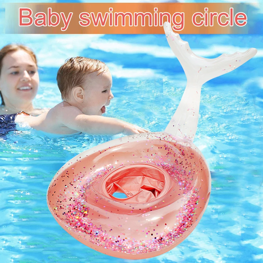 

Sequin Mermaid Tail Safety Air Cushion Ring For 1-6 Years Female Baby Children Pool Beach Party Inflatable Swimming Circle