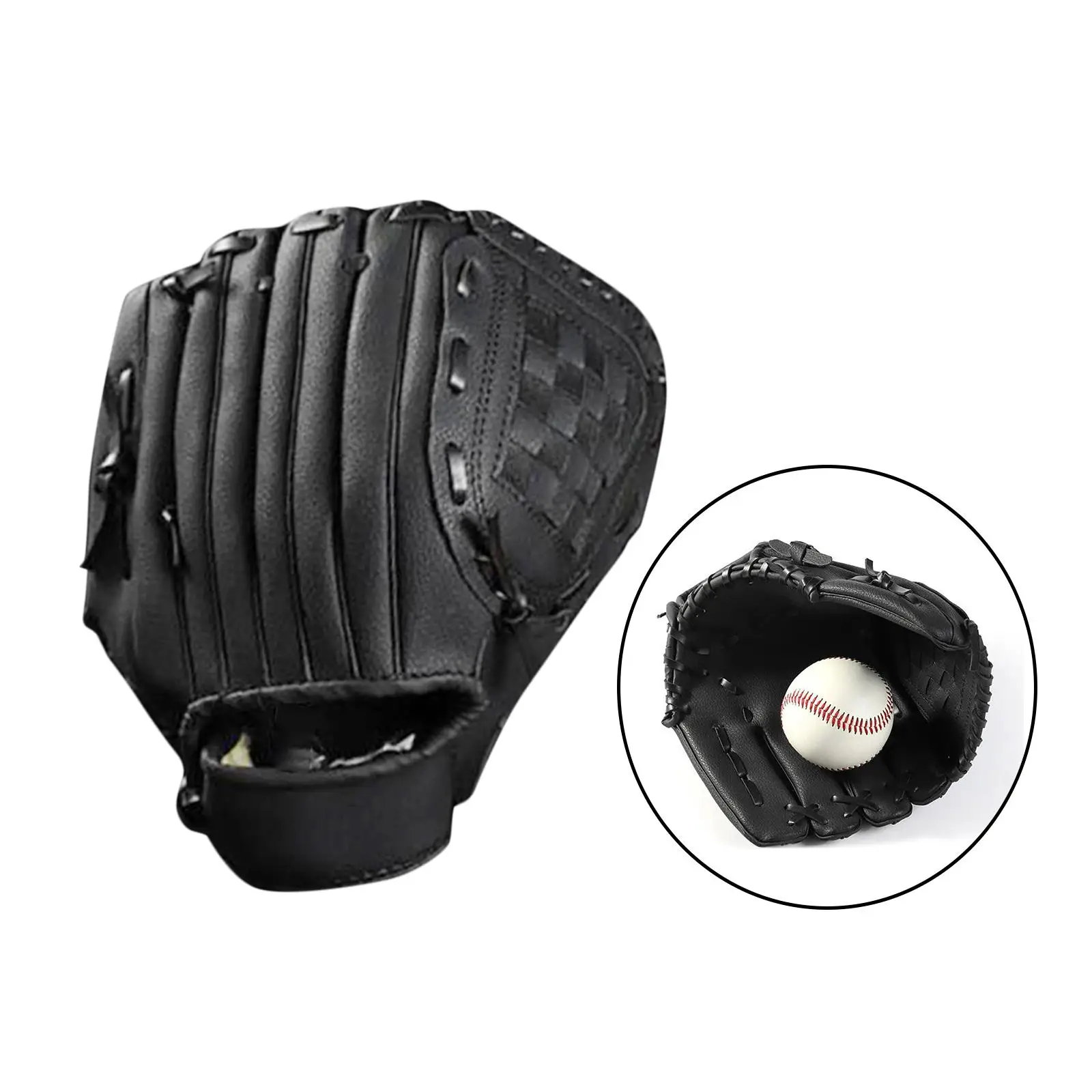 

Baseball Glove PU Leather Infield Pitcher Baseball Gloves Softball Glove Mitts for Team Game Youth Training Beginner Women Men