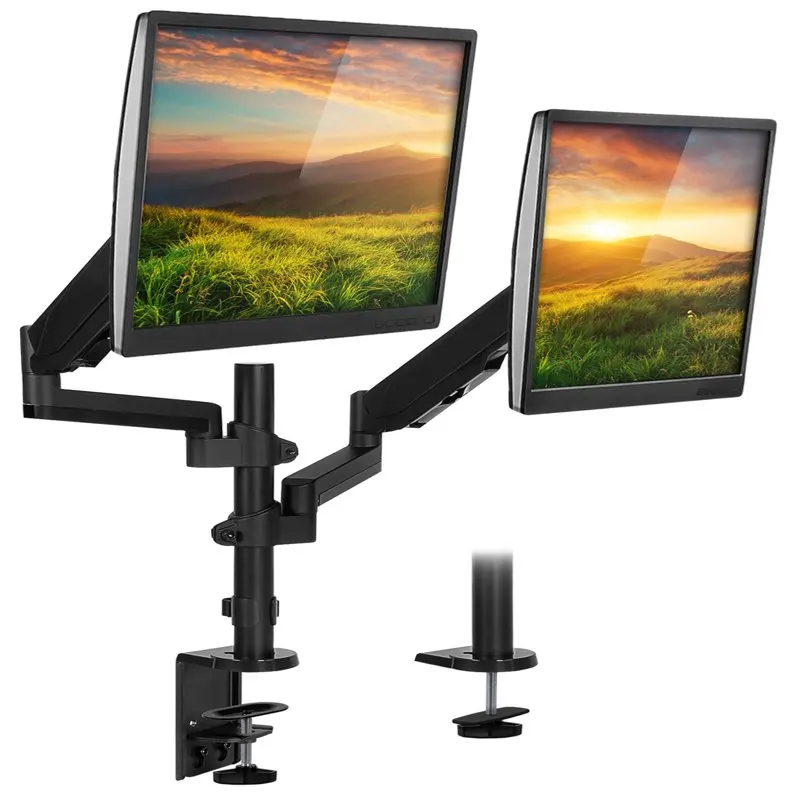 

2023 NEW Dual Monitor Arm Mount Desk Stand | Vertical Stackable Arms | Fits 17-32 inch Screens tv stand tv wall mount