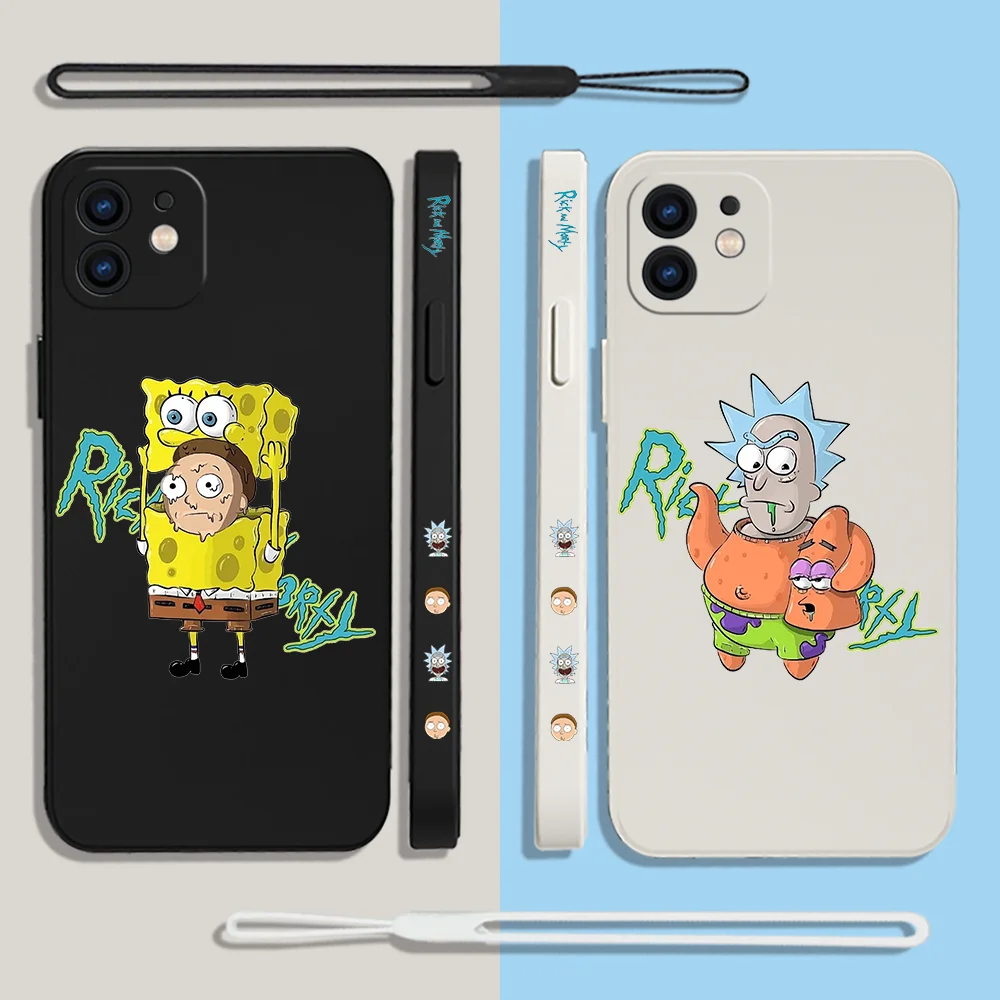 

Ricks And Morties Phone Case For Xiaomi Redmi Note 12 11 11T 10 10S 9 Pro Plus 10C 9A 9C 9T K40 K50 K60 4G 5G With Hand Strap