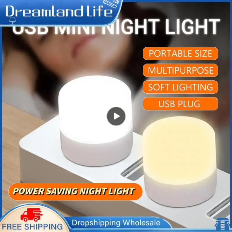 

1~40PCS Mini USB Plug Lamp 5V 1W Super Bright Eye Protection Book Light Computer Mobile Power Charging USB Small LED Night Light