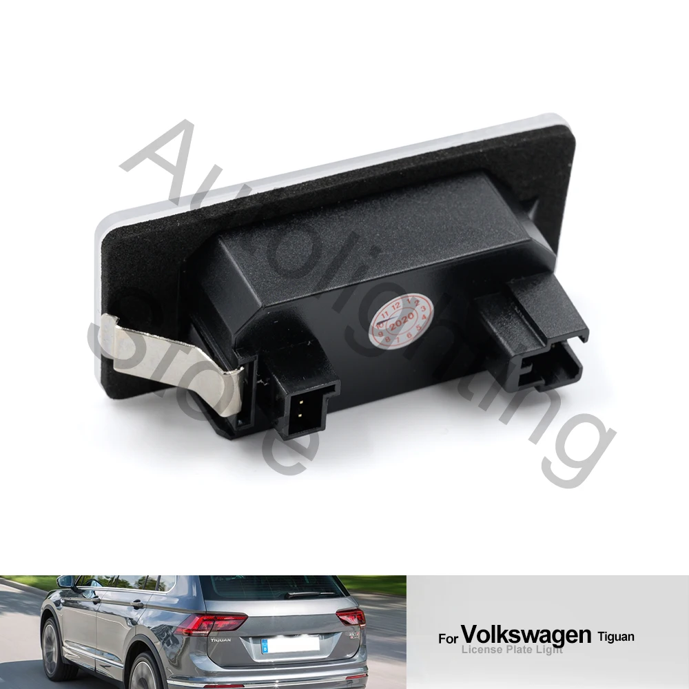 2 светодиодных фонаря номерного знака для VW Tiguan 2014- Golf 6 7 Plus Jetta Passat B6 B7 Variant Sharan 7N