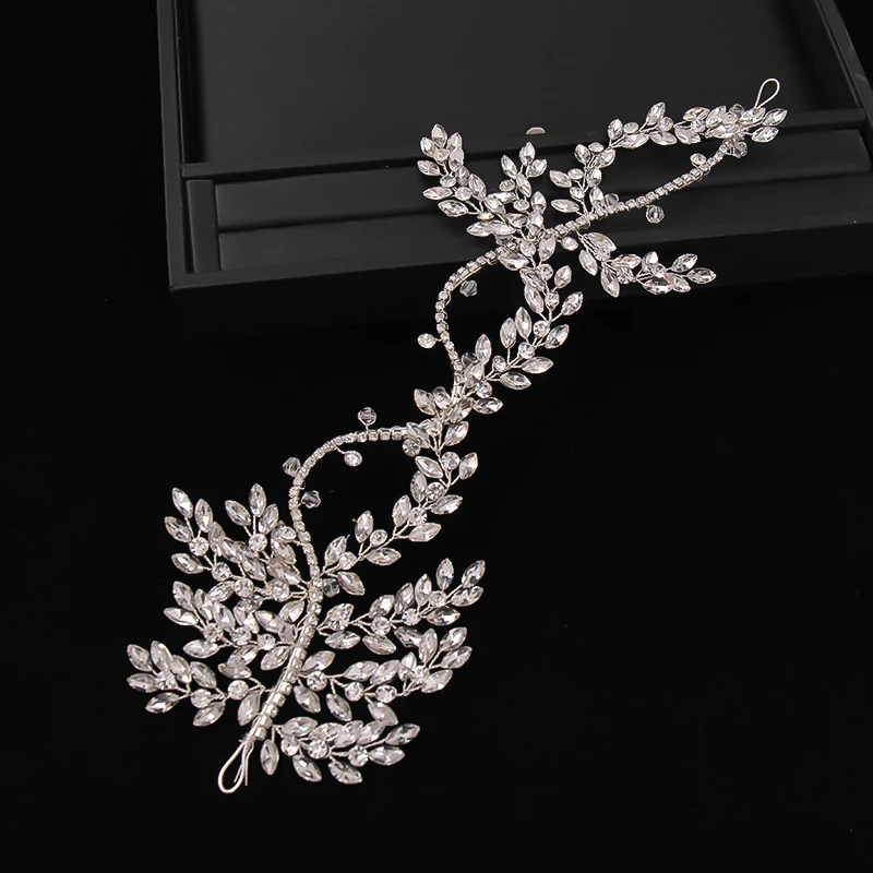 

Pearl Rhinestone Women Headband Wedding Hair Accessories For Women Bride Tiara Headband Hair Jewelry Silver Color Hairband