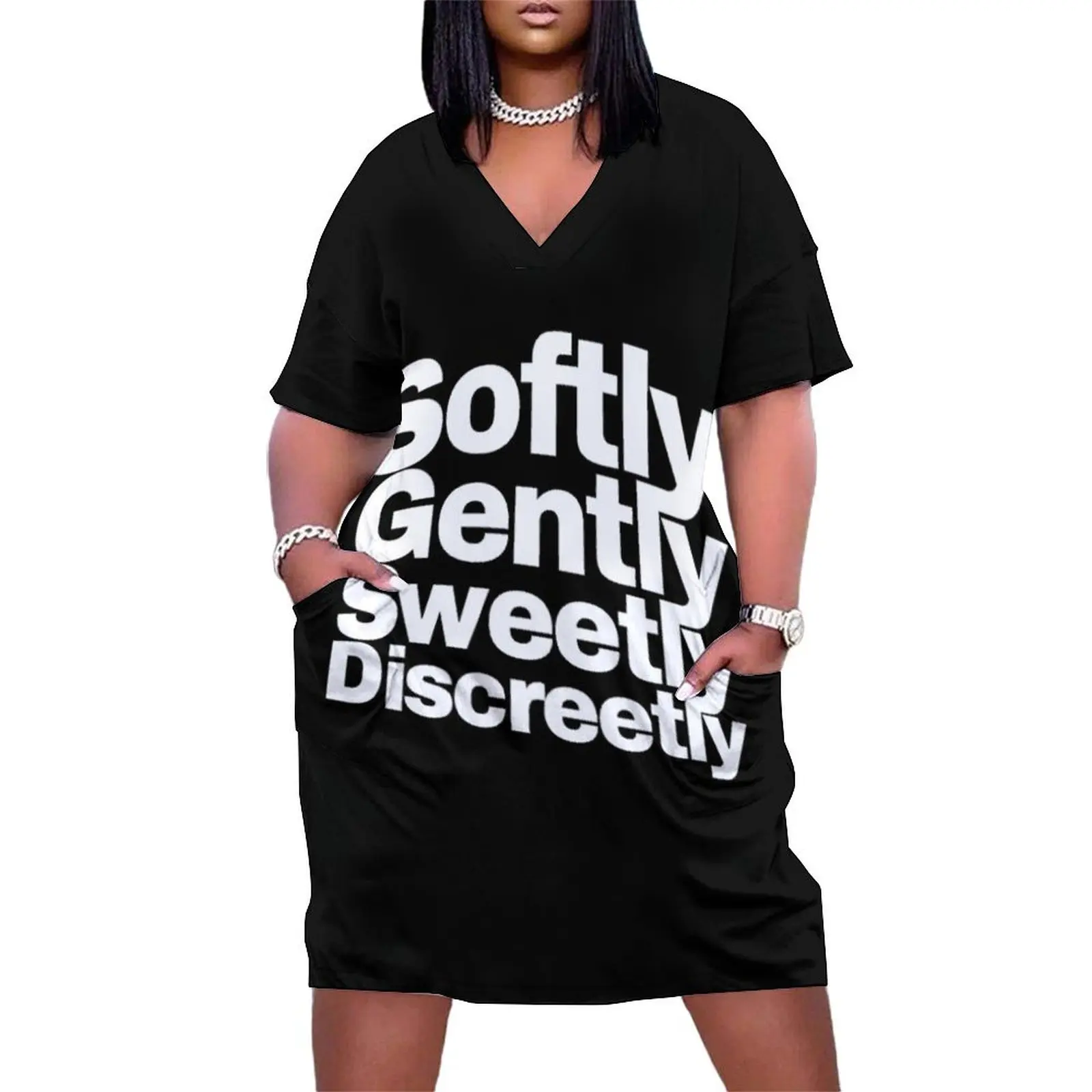 Мягко нежно сладкое неотложно Tenacious D Свободное платье с карманами элегантные