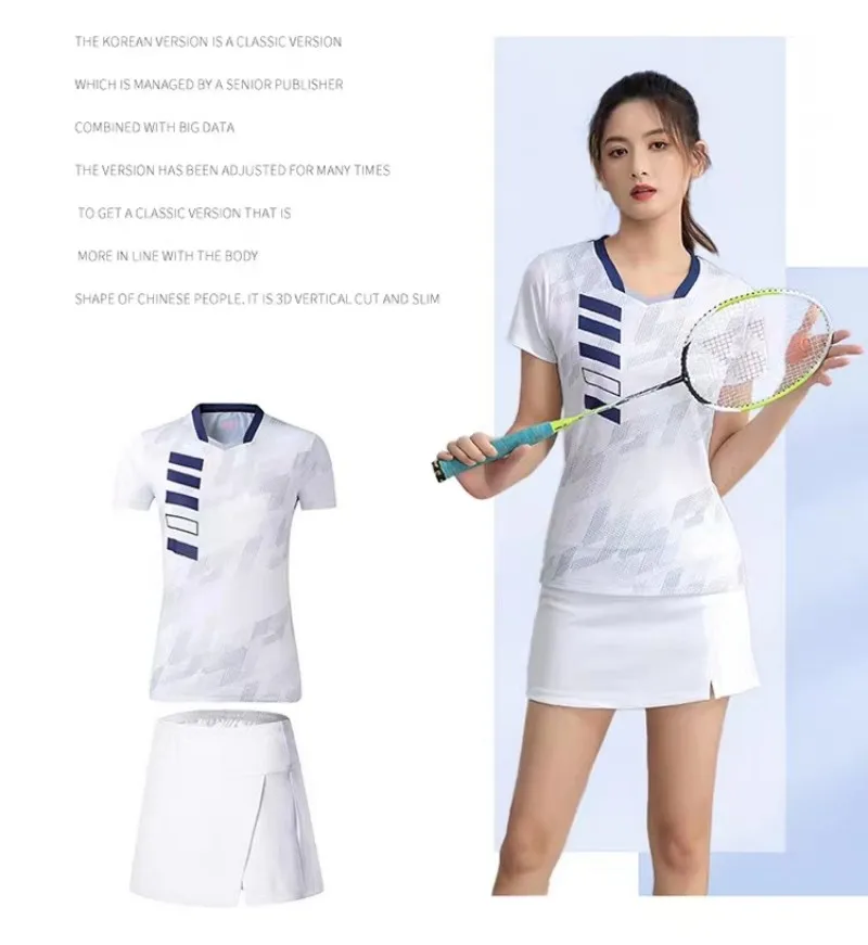 Unisex badminton tennis clothes, men's and women's outdoor sports quick drying breathable light