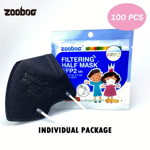 Детская маска FFP2, индивидуальная упаковка KN95, подходящая для мальчиков и девочек, маска для лица с 3D рисунком, защитная маска для лица fpp2