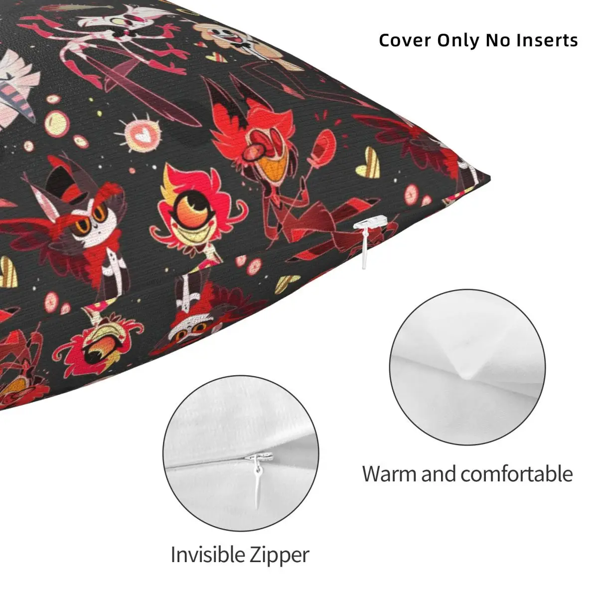 Черная комедия H-HazbinHotels наволочка с персонажами полиэстер чехол для подушки