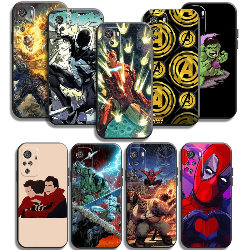 

Marvel Spiderman Iron Man Phone Cases For Xiaomi Redmi Redmi 7 7A Note 8 Pro 8T 8 2021 8 7 7 Pro 8 8A 8 Pro Funda Soft TPU