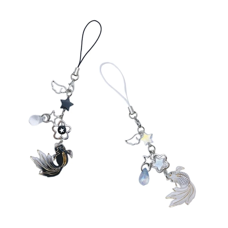 Симпатичная Kois Fish Star Caychain Lanyard String Braps Decor для телефона