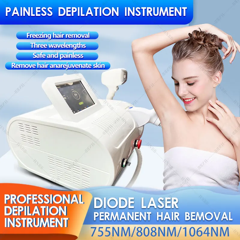 

2023 диодный лазер для удаления волос по заводской цене, оборудование для омоложения кожи 808 755 1064nm, косметическое устройство